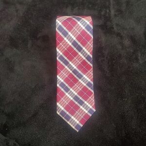 NWOT Tommy Hilfiger Red and Blue Plaid Tie